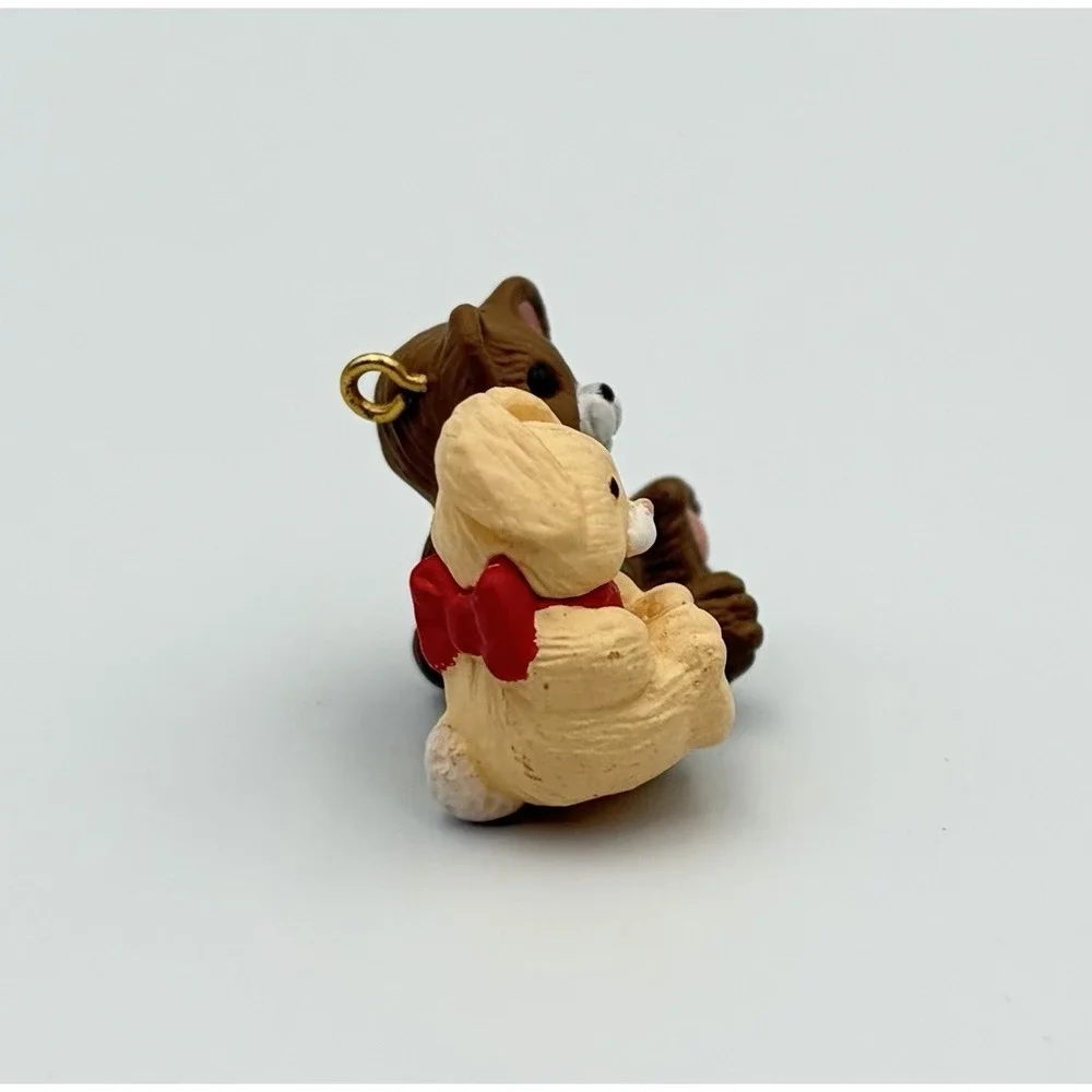 Hallmark Keepsake Ornament Friends Need Hugs Bear Bunny Miniature 1994 Vintage